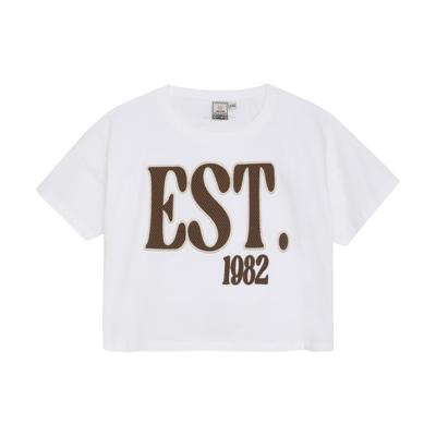 T-shirt Wide Cropped Bright White