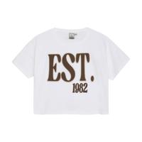 T-shirt Wide Cropped Bright White - thumbnail