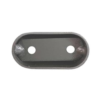 Stalen meubelpoot chroom ovaal 6 bij 3 cm en hoogte 5 cm