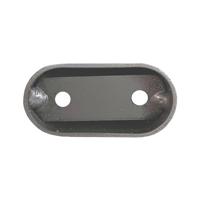 Stalen meubelpoot chroom ovaal 6 bij 3 cm en hoogte 5 cm - thumbnail