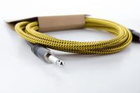 Cordial 14764 Jackplug Instrumenten Aansluitkabel [1x Jackplug male 6,3 mm (mono) - 1x Jackplug male 6,3 mm (mono)] 3 m Zwart, Geel Textielmantel - thumbnail