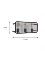 Home sweet home weave wandlamp 3L zwart - thumbnail
