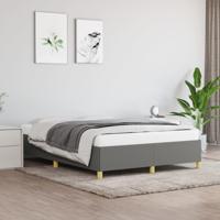 Bedframe zonder matras stof donkergrijs 140x200 cm - thumbnail
