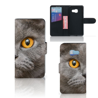 Telefoonhoesje | Met pasjeshouder | Samsung Galaxy A3 2017 Britse Korthaar Telefoonhoesje | Met pasjeshouder | Samsung Galaxy A3 2017 Britse Korthaar