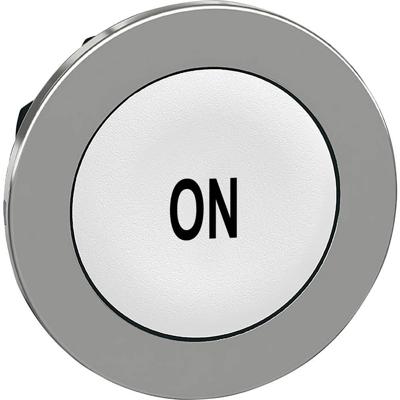 Schneider Electric ZB4FA141 ZB4FA141 Plat, Terugstelbaar (Ø) 30.5 mm ON Chroom, Wit 1 stuk(s)