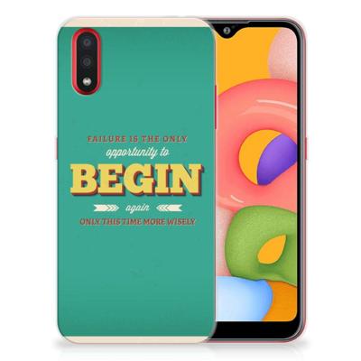 Samsung Galaxy A01 | Siliconen hoesje | met naam Quote Begin Samsung Galaxy A01 | Siliconen hoesje | met naam Quote Begin
