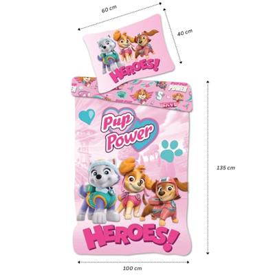 Paw Patrol Pup Power peuterdekbedovertrek - roze - 100 x 135 cm Paw Patrol Pup Power peuterdekbedovertrek - roze - 100 x 135 cm