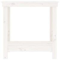 VidaXL Werkbank 80x50x80 cm massief grenenhout wit - thumbnail