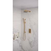 Regendoucheset Inbouw Brauer Gold Edition Thermostatisch 30 cm met 3-Weg Omstelling, Wandarm, Glijstang en Staaf Handdouche Geborsteld Goud Brauer - thumbnail