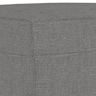 Bankje 100x35x41 cm stof donkergrijs