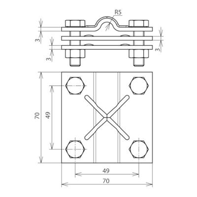DEHN 321045 KS 8.10 FL40 STTZN Kruisstuk