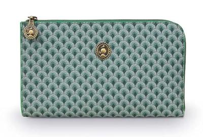 Pip Studio Pip Cosmetic Zipper Pouch Suki Green 21x12.5cm