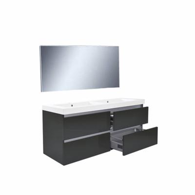 Badkamermeubelset Sanilux Trendline 120x47x50 cm Antraciet Badkamermeubelset Sanilux Trendline 120x47x50 cm Antraciet