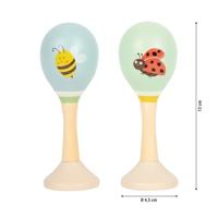 Small Foot - houten maracas tiny friends - 2st. - thumbnail
