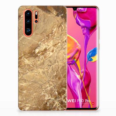 Huawei P30 Pro | TPU | Siliconen hoesje | Marmer Creme