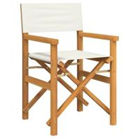 Regisseursstoelen inklapbaar 2 st massief teakhout crmekleurig - thumbnail