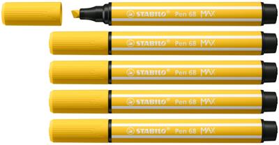 STABILO Pen 68 MAX 44 geel | 5 stuks