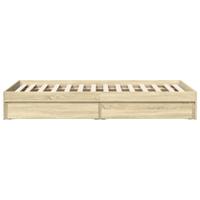 Bedframe met lades bewerkt hout sonoma eikenkleurig 75x190 cm - thumbnail