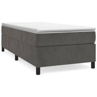 Boxspringframe fluweel donkergrijs 80x200 cm - thumbnail