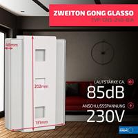 Zamel GNS-248 GLASSO Gong 230 V (max) 85 dBA Wit - thumbnail