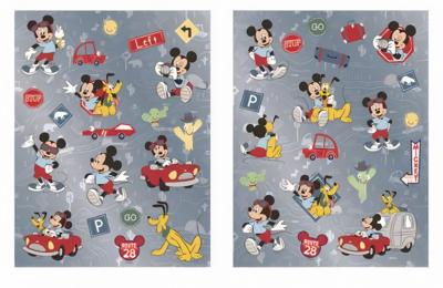W&O stickervel Mickey junior 21 x 30 cm papier grijs 2 stuks