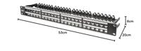 Digitus DN-91424 48 poorten Netwerkpatchpaneel 483 mm (19) 1 HE Meerdere kleuren Niet ingericht - thumbnail