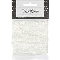 Creotime lint 5 m 10 mm witte glitter - thumbnail