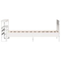 Bedframe zonder matras massief grenenhout wit 90x190 cm - thumbnail