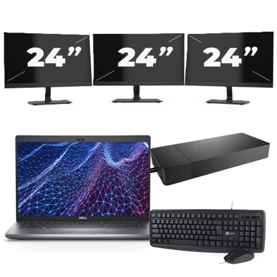 Dell Latitude 5430 - Intel Core i5-12e Generatie - 14 inch - 16GB RAM - 256GB SSD - Windows 11 Home + 3x 24 inch Monitor Dell Latitude 5430 - Intel Core i5-12e Generatie - 14 inch - 16GB RAM - 256GB SSD - Windows 11 Home + 3x 24 inch Monitor