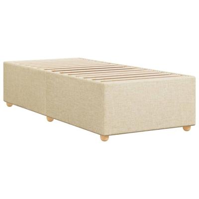 Bedframe zonder matras 80x200 cm stof crèmekleurig