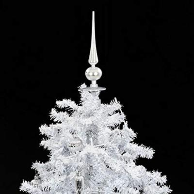 VidaXL Kerstboom sneeuwend met paraplubasis 140 cm wit