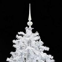 Kerstboom sneeuwend met paraplubasis 140 cm wit - thumbnail
