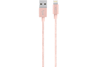 Belkin Metallic Lightning-/USB iPhone oplaadkabel (geschikt voor iPhone 11, 11 Pro, 11 Pro Max, XS, XS Max, XR, X, 8/8 Plus en andere apparaten (1,2 m)) roze - thumbnail