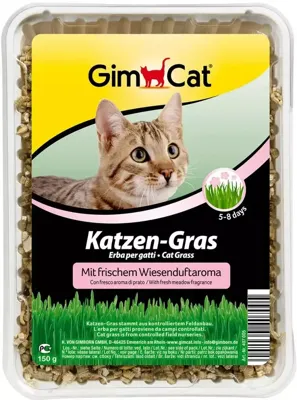 Gimcat kattengras met weiland aroma 150g