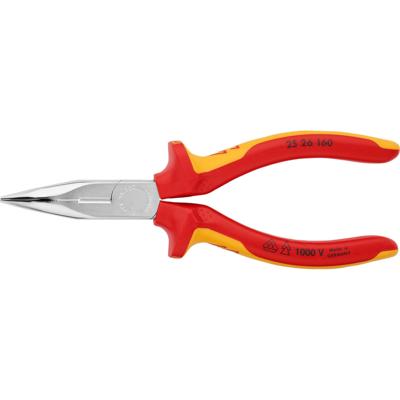 Knipex Platspitse tang met zijsnijder | verchroomd | 160 mm | 25 26 160 - 2526160