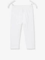 Legging meisje tot halverwege de kuit wit - thumbnail