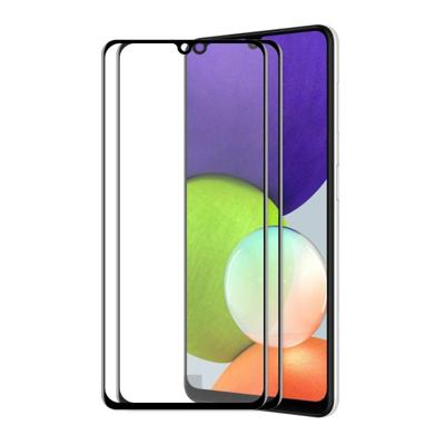 Voor Samsung Galaxy A22 4G 2 stks Enkay Hat-Prince Full Lijm Gehard Glas 6D Volledige dekking Anti-Krasbeschermer
