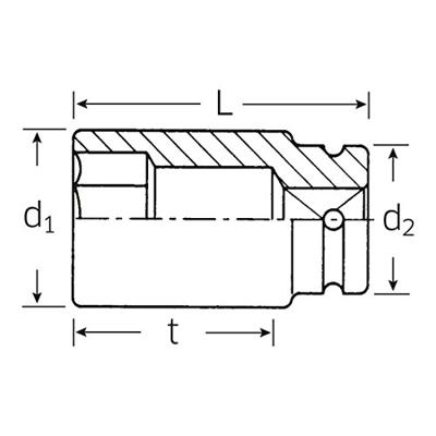 Stahlwille 55 IMP 46 25010046 Zeskant Dopsleutelinzetstuk 3/4 (20 mm)