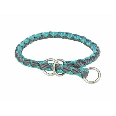 TRIXIE HALSBAND HOND CAVO HALFSLIP AQUA / GRAFIET GRIJS 25-31X1,2 CM