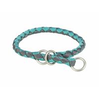 TRIXIE HALSBAND HOND CAVO HALFSLIP AQUA / GRAFIET GRIJS 25-31X1,2 CM - thumbnail