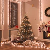 VidaXL Lichtslinger cluster met 2000 led's warmwit 17 m pvc - thumbnail