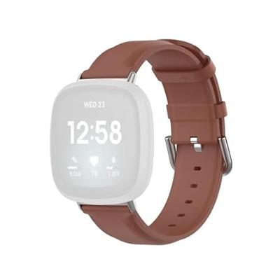 Fitbit Versa 3/4 & Sense 1/2 leren bandje - Bruin Fitbit Versa 3/4 & Sense 1/2 leren bandje - Bruin