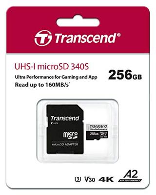 Transcend microSDXC 340S microSDHC-kaart 256 GB Class 10, Class 3 UHS-I Transcend microSDXC 340S microSDHC-kaart 256 GB Class 10, Class 3 UHS-I