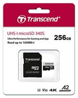 Transcend microSDXC 340S microSDHC-kaart 256 GB Class 10, Class 3 UHS-I - thumbnail