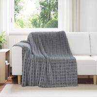 VidaXL Kleden 6 pcs donkergrijs 200 x 150 cm fleece - thumbnail