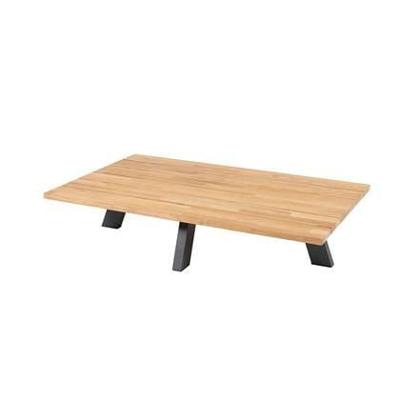Cosmic salontafel met teak tafelblad 120 X 78 x 25 cm 4SO 4SO - 4so