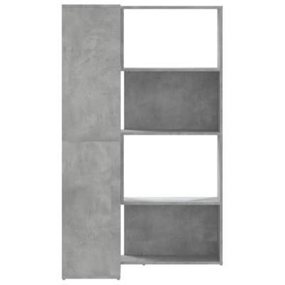 Boekenkast 4-laags hoek 85x85x140 cm bewerkt hout betongrijs