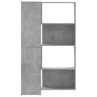Boekenkast 4-laags hoek 85x85x140 cm bewerkt hout betongrijs - thumbnail