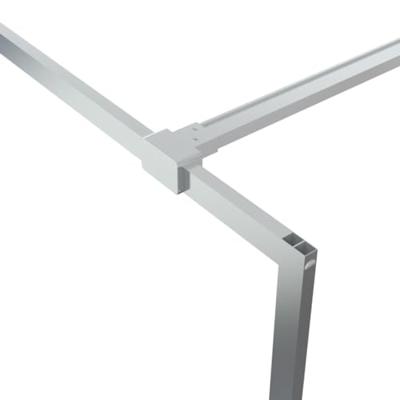 Inloopdouchewand 90x195 cm transparant ESG-glas zilverkleurig - thumbnail