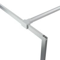 Inloopdouchewand 90x195 cm transparant ESG-glas zilverkleurig - thumbnail